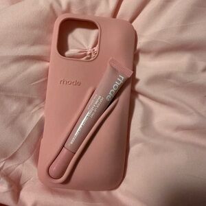 RHODE Blush Pink Phone Case and Lip Balm